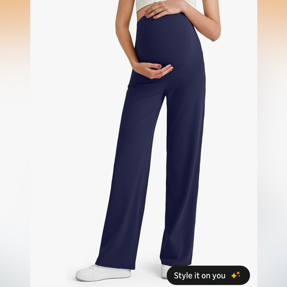 Women's Navy Maternity Pants